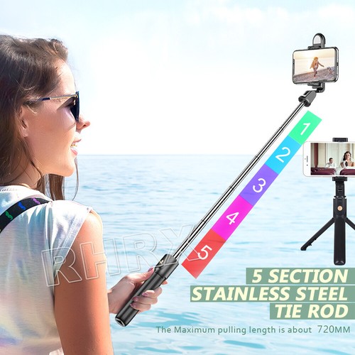 Extendable LED Selfie Stick Tripod Wireless Stand iPhone 16 15 12 13 14 Pro Max - Picture 6 of 12