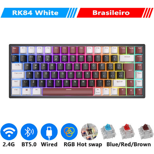75% RGB Triple Mode Keyboard 84 Hot Swappable Bluetooth Wireless Gamer Keyboard - 第 25/27 張圖片