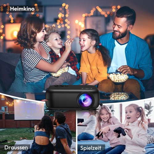 2024 Beamer LED 1080P HD Heimkino Projektor Kino Handy LCD Mini Heimprojektor DE - Bild 12 von 13