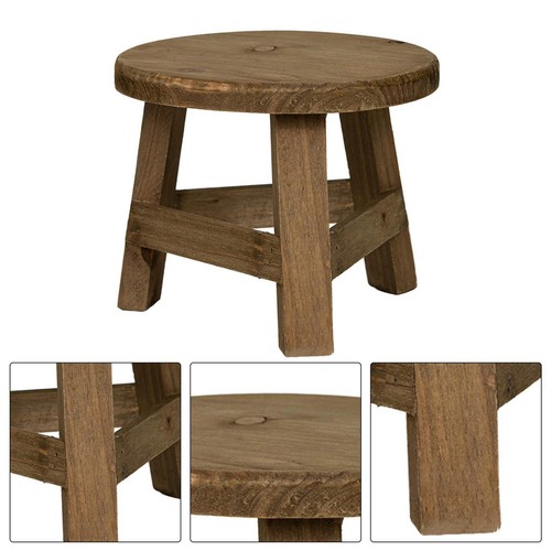 Mini Stool Display Stand Round Wooden Bonsai Rack Plant Bench Plant - Picture 2 of 11