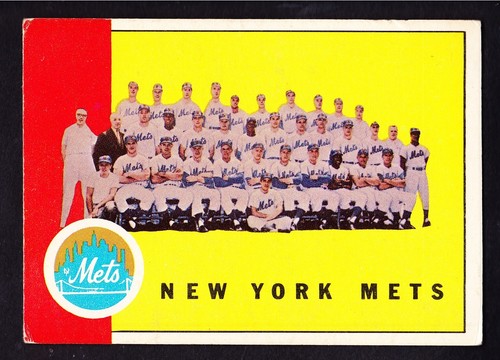 1963 TOPPS #473 NEW YORK METS TEAM CARD RICHIE ASHBURN/ROGERS HORNSBY/GIL HODGES