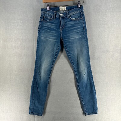 Current Elliott Womens Jeans 26 Blue Powell Stiletto Skinny Cropped Low Rise 80s
