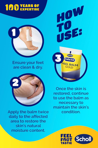 Scholl Eulactol Footcare Cracked Heel Balm Gold 120Ml - Picture 6 of 7
