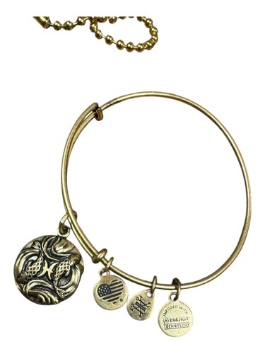 Alex and Ani 3 x Bundle Lot Pisces Charm, Necklace, & 100% Copper Cuban Bracelet - Picture 3 of 6