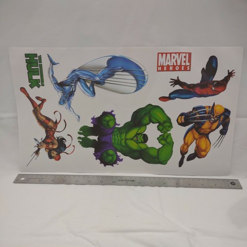 Calcomanías de pared pelar y pegar Thor Spider-Man Wolverine Hulk de Marvel Heroes decoración - Imagen 2 de 9