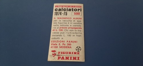 Figurine Calciatori Panini 1974/75 con velina - Scegli dall'Elenco da 301 a 620 - Zdjęcie 255 z 371