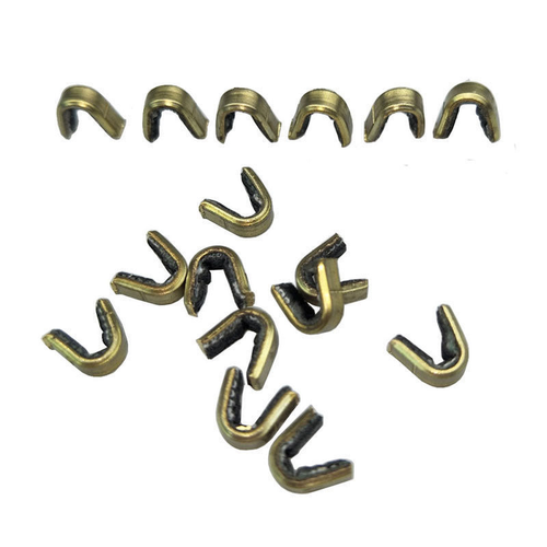 50pcs Archery Bow String Nock Points Brass Nocking Buckle Clips Protector Black - Picture 2 of 9