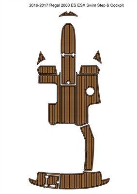 2016-2017 Regal 2000 ES/ESX Swim Platform Cockpit Pad Boat EVA Foam Teak Floor