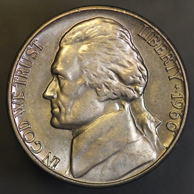 1960 JEFFERSON NICKEL BU FRESH FROM ORIGINAL ROLL-LOT AA 239 | eBay
