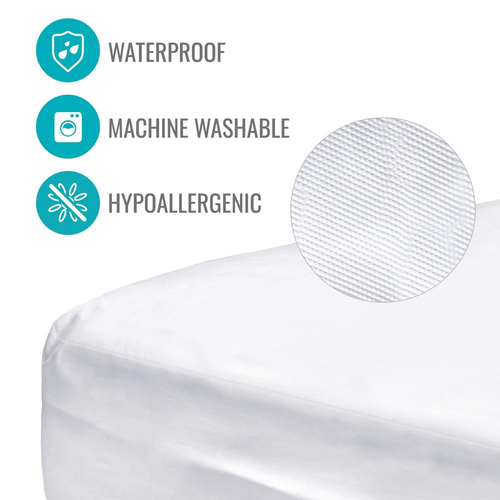 Bed Cover King Size Fitted Sheet Zippered Plastic Mattress Protector Waterproof - Picture 3 of 12