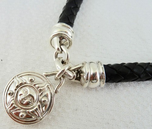 Collier Barry Kieselstein-Cord Sonne Silber 925 Leder - Bild 5 von 11