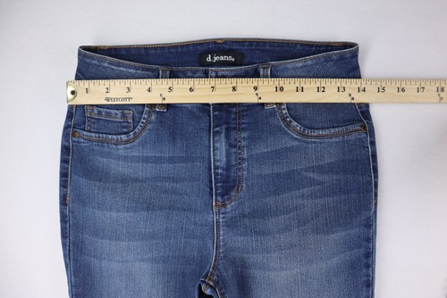 D. Jeans Womens Jeans 4 Mid-Rise Skinny Ankle Stretch Dark Wash Blue Denim - Picture 4 of 8