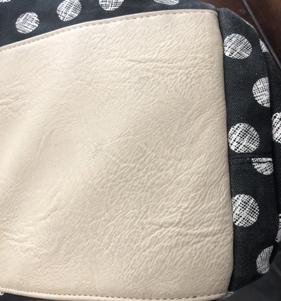 Bolso de Lona Mossimo Supply Co. Lunares Fin de Semana Cuero Sintético Negro Tostado Foto 4 de 4