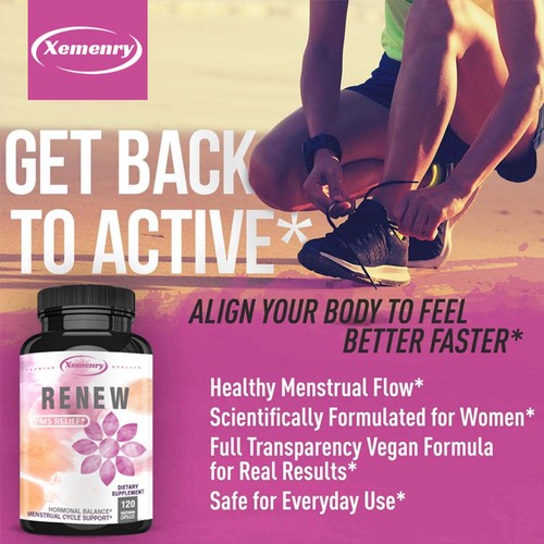 Renew-Ashwagandha - Equilibrio hormonal de la mujer, bloqueador de estrógenos, alivio del síndrome premenstrual - Imagen 4 de 13
