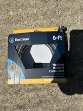 Eastman Washing Machine 6ft Hose Connector (2 Pack) Stainless Steel Hot/Cold NEW