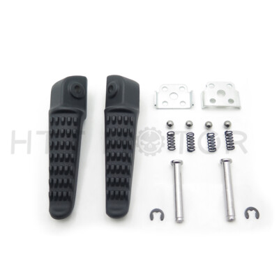 Rear Footrests Foot Pegs – Fits Kawasaki ZX6R 2003-2011 (Black, HTTMT)