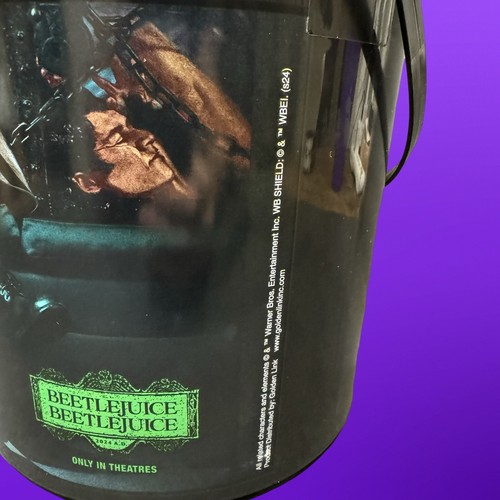 Beetlejuice 2024 Theater Plastic Popcorn Bucket Halloween - Picture 5 of 7