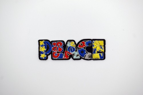 Iron-On Colourful PEACE logo Patch/Words Patch/PEACE Badge/Life Attitude Patch - Picture 7 of 8