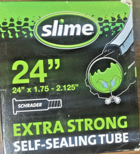 New Slime Extra Strong Self-Sealing Bicycle Tube Schrader 24” x 1.75-2.125"
