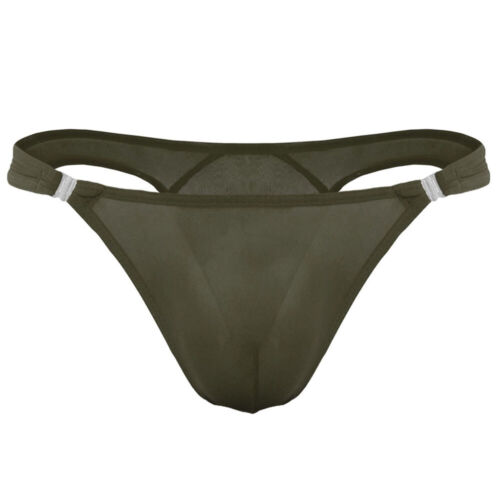 Men Sexy Briefs Thong Ice Silk Soft Underwear Underpants Panties Shorts Knicker - Picture 31 of 32