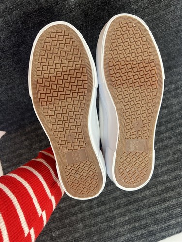 NEW No Boundaries White Canvas Lace Up Platform Sneakers Shoes Women Size 7 - Picture 7 of 13