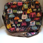 Briefcase Laptop Bag Tablet Case All Over Purse Print Adjustable Shoulder Strap