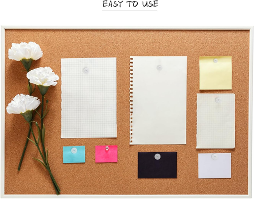 120 Count Push Pins, Clear Thumb Tacks for Wall Hangings, Cork Board, Plastic Fl - Picture 7 of 7