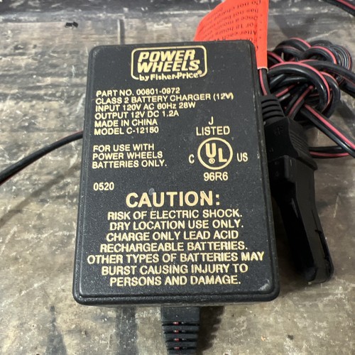Power Wheels 12v Grey Battery Charger: 00801-0972 - 12V 1A - Picture 3 of 7