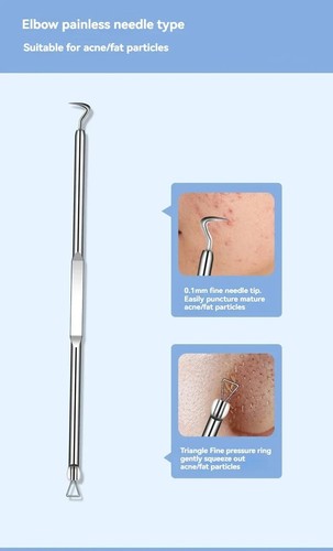 11pcs Blackhead Remover Tool Kit Tweezers Acne Extractor Nose Face Pimple AU - Picture 15 of 17