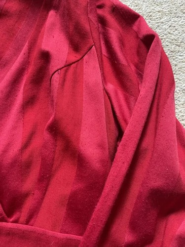 Red Midi Dress Size 8 UK Long sleeve Wrap Evening Party Occasion Wedding Prom - 第 14/15 張圖片