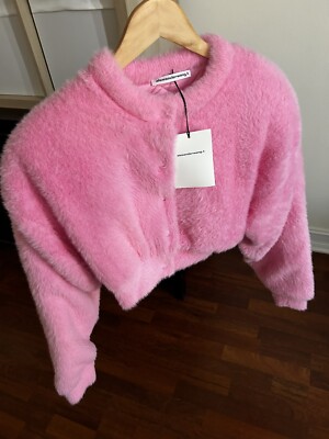 S fluffy tie tops cropped ピンク Ruffle Knit Tie Top – Guizio