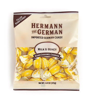 SALE Hermann the German MILK & HONEY Filled Hard Caramel Candy Gift Bag