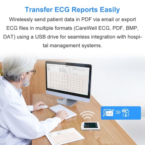 6/12-lead Mobile ECG Machine w Glasgow ECG Interpretation S-T segment Diagnosis - Picture 11 of 19
