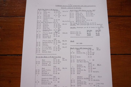 1967 Fascimilie Leeds Holbeck Diesel Diagrams Engine Workings Railway M-F Only - Picture 5 of 5