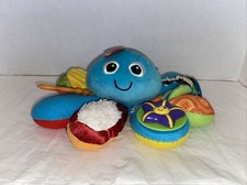 Lamaze Octivity Octopus Time Sensory Toy Rattle Mirror Blue Head Teether