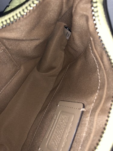 Bolso bandolera de hombro COACH Hobo verde brillante cuero guijarros - Imagen 9 de 9