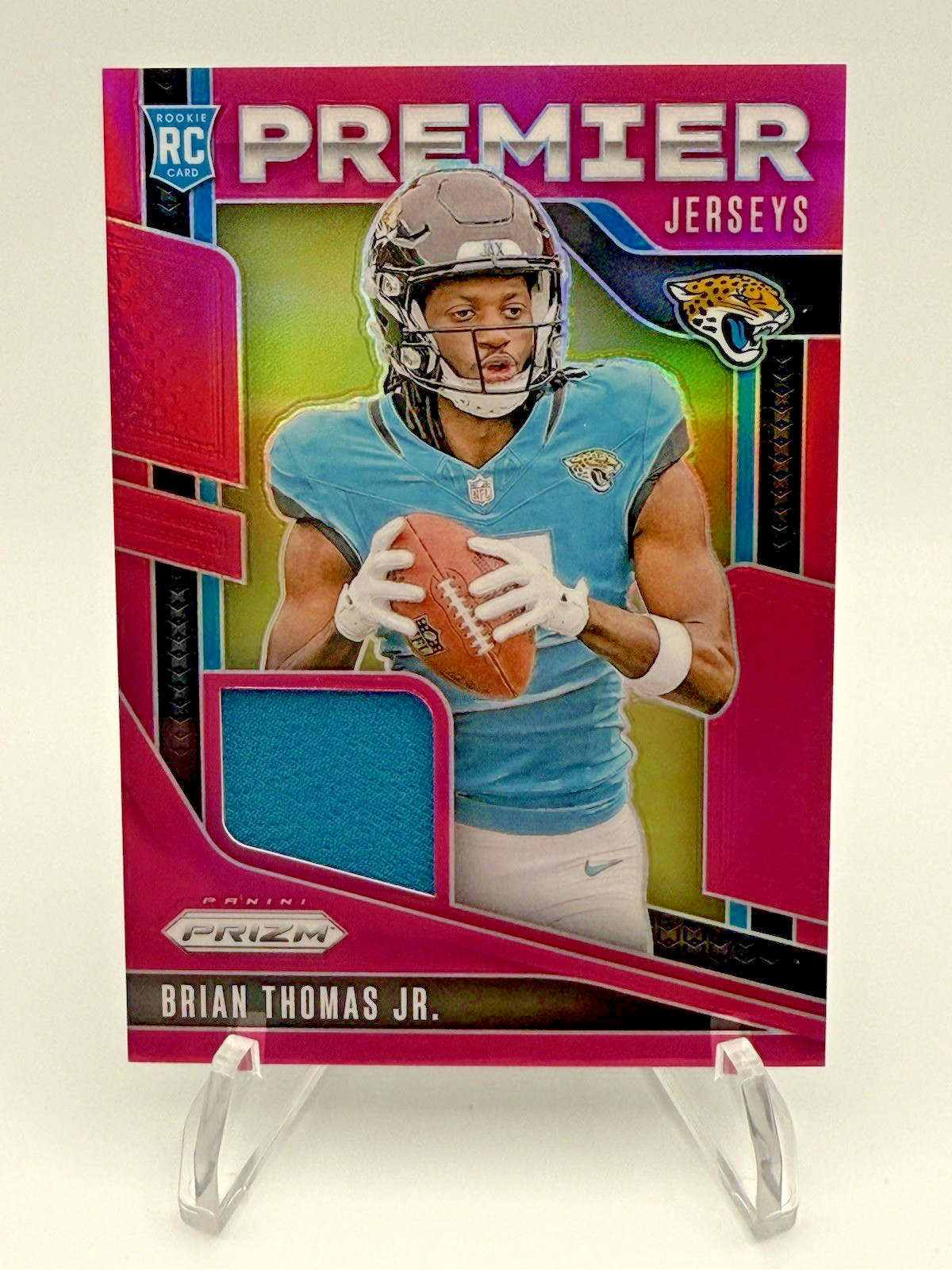 2024 Panini Prizm - Brian Thomas Jr (RC) Pink Prizm Premier Jerseys #PJ-BTJ