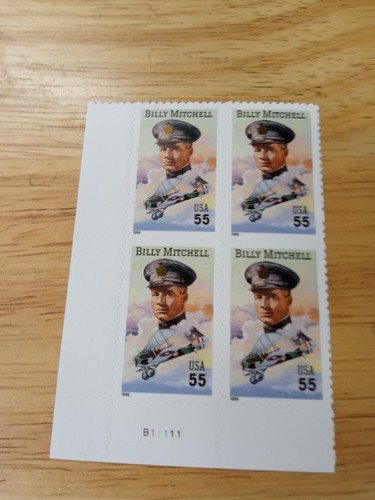 US Plate Block 3330 Billy Mitchell