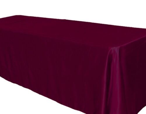 6 pack 60x102" Rectangular Satin Tablecloth Wedding SEAMLESS Catering - Picture 34 of 39