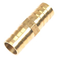 Brass 16mm To 16mm Barb Hose Straight Fitting Valve Air Water Adapter Converter