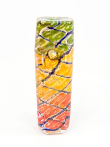Pipa a mano in vetro premium 4" stile rasta per fumare - Foto 2 di 2