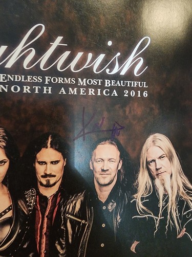 Nightwish Band Concert Program 2016 Endless Forms Most Beautiful Autographed - Picture 2 of 6