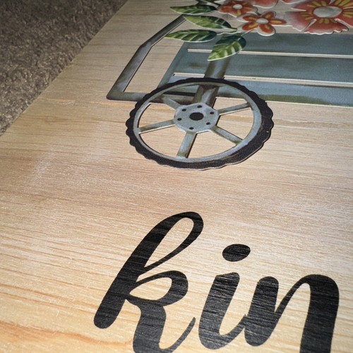 Wood and Metal Wall Decor 3-D Scatter Kindness Wagon Flowers Picture - Picture 4 of 7