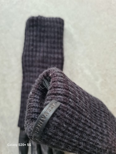 AllSaints Stripe Black Leather Gloves . Size XS. Cost £89 - Picture 9 of 19