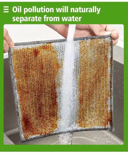 Multipurpose Scrubber Kitchen Steel Wire Dishcloth Thickened Plus 30*30cm * 30EA - Picture 2 of 10