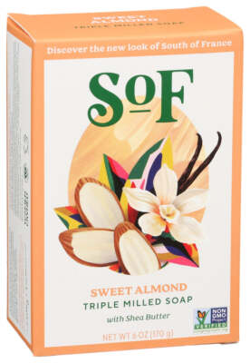 South Of France  Bar Soap Sweet Almond  1 Each  6 Oz