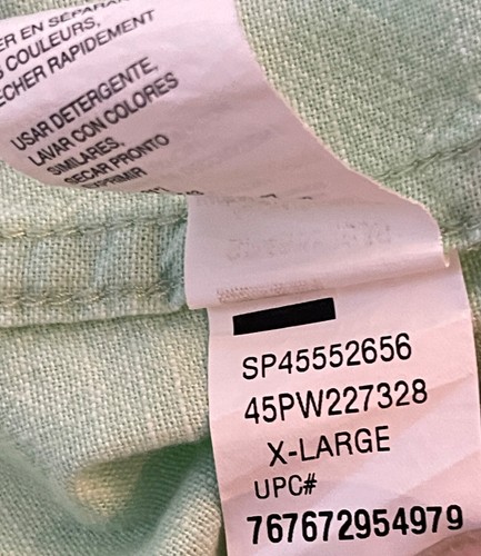 IZOD Saltwater Relaxed Classics Mint green long sleeve button up shirt size XL - Picture 16 of 17