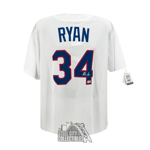 Nolan Ryan Autographed Texas Nike Authentic Baseball Jersey - BAS - Picture 1 of 2