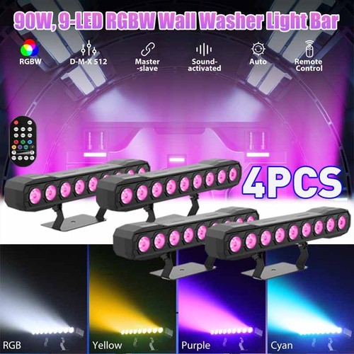 RGBW Wall Wash Light Bar 9LED DMX Stage DJ Beam Lighting Disco Party Effect US - Picture 15 of 17