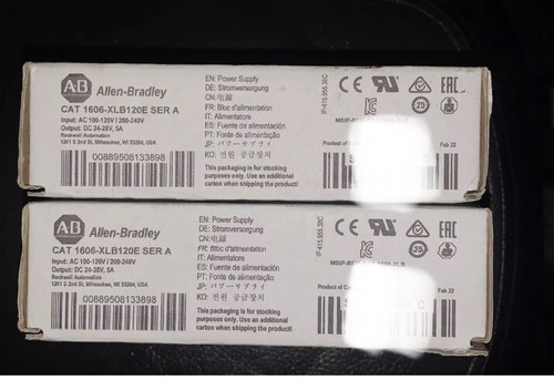 LOT OF 2 ALLEN BRADLEY 1606-XLB120E SER A Power Supply 1606XLB120E AB ROCKWELL